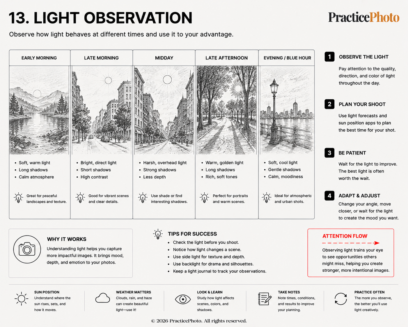 Light observation illustration